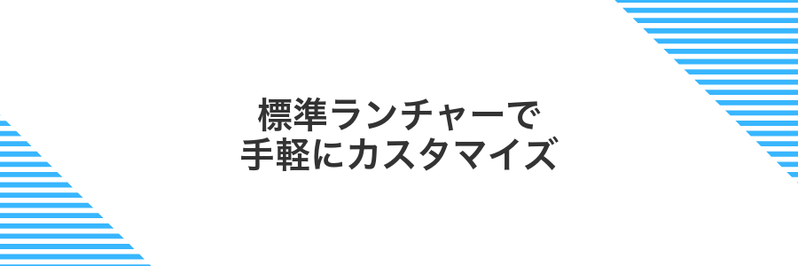 標準ランチャーで手軽にカスタマイズ