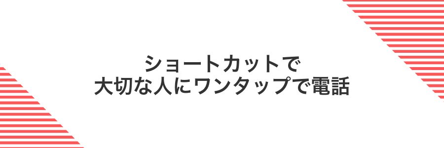 ショートカットで大切な人にワンタップで電話