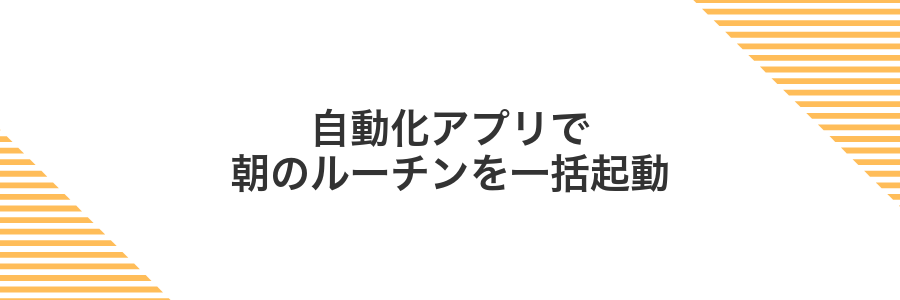 自動化アプリで朝のルーチンを一括起動