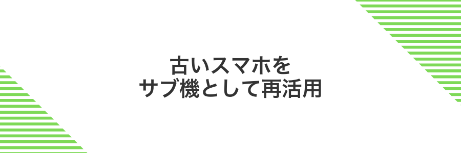 古いスマホをサブ機として再活用