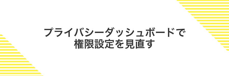 プライバシーダッシュボードで権限設定を見直す