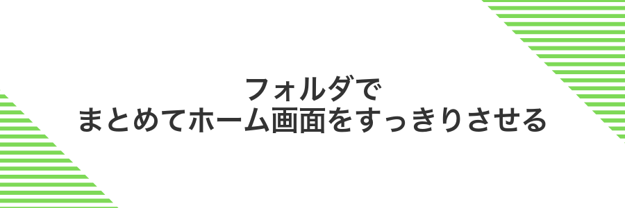 フォルダでまとめてホーム画面をすっきりさせる