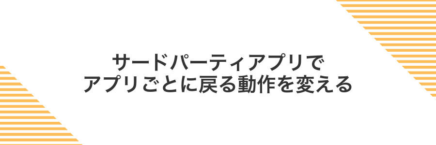 サードパーティアプリでアプリごとに戻る動作を変える