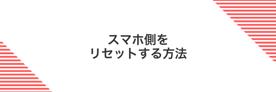 スマホ側をリセットする方法