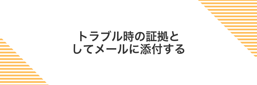 トラブル時の証拠としてメールに添付する