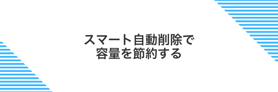 スマート自動削除で容量を節約する