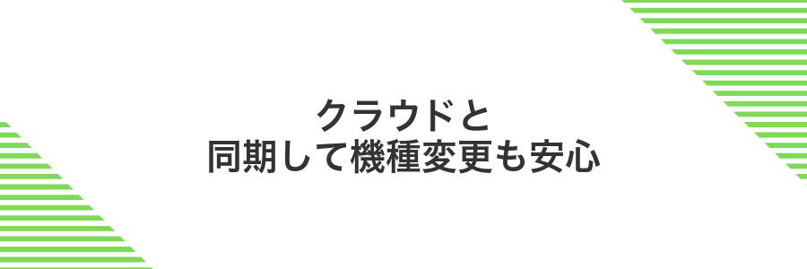 クラウドと同期して機種変更も安心