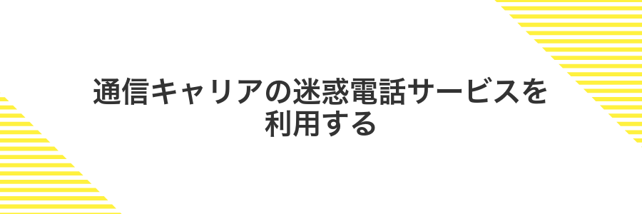 通信キャリアの迷惑電話サービスを利用する