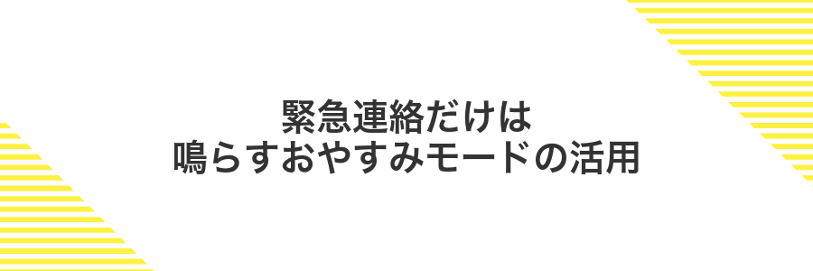 緊急連絡だけは鳴らすおやすみモードの活用