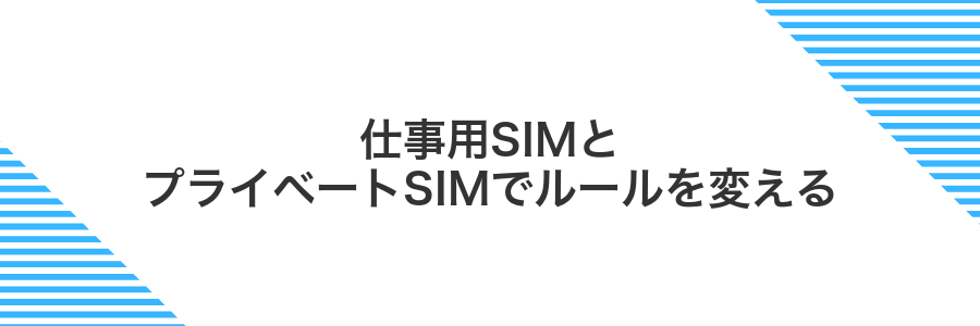 仕事用SIMとプライベートSIMでルールを変える