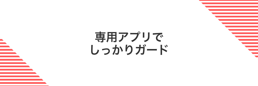 専用アプリでしっかりガード