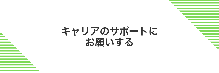 キャリアのサポートにお願いする