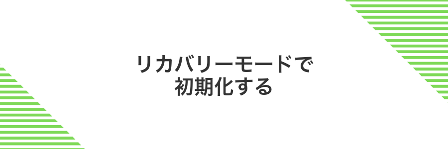 リカバリーモードで初期化する