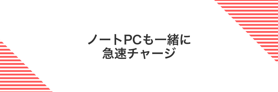 ノートPCも一緒に急速チャージ