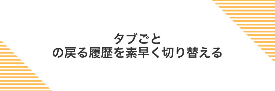 タブごとの戻る履歴を素早く切り替える