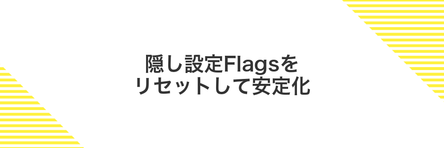 隠し設定Flagsをリセットして安定化