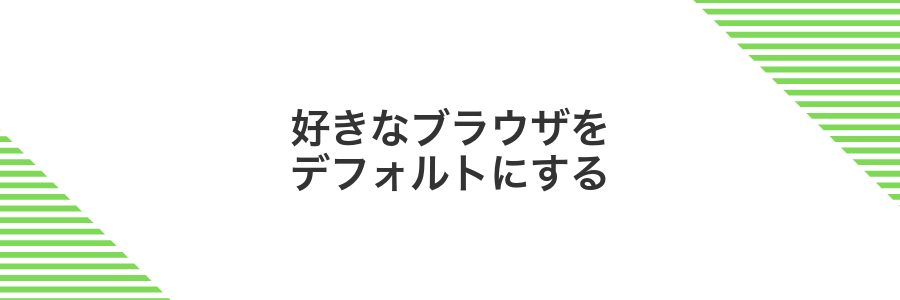好きなブラウザをデフォルトにする