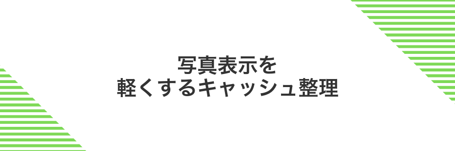 写真表示を軽くするキャッシュ整理