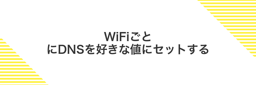 WiFiごとにDNSを好きな値にセットする