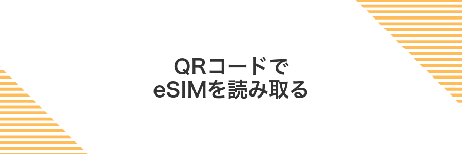 QRコードでeSIMを読み取る