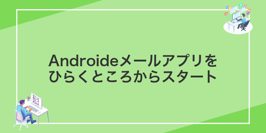 Androideメールアプリをひらくところからスタート