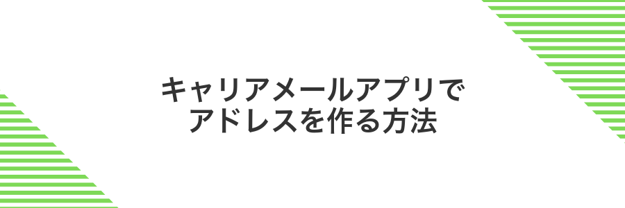 キャリアメールアプリでアドレスを作る方法