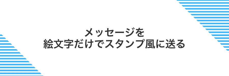 メッセージを絵文字だけでスタンプ風に送る