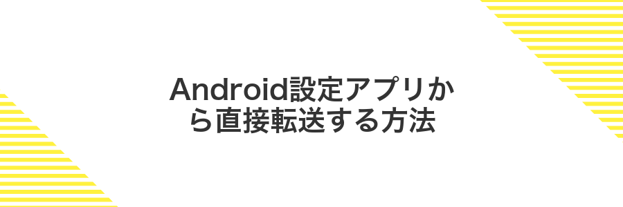 Android設定アプリから直接転送する方法