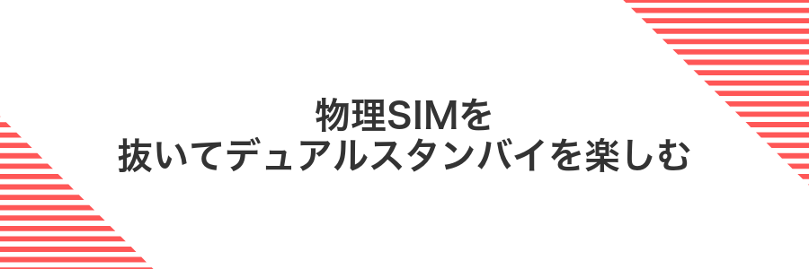 物理SIMを抜いてデュアルスタンバイを楽しむ