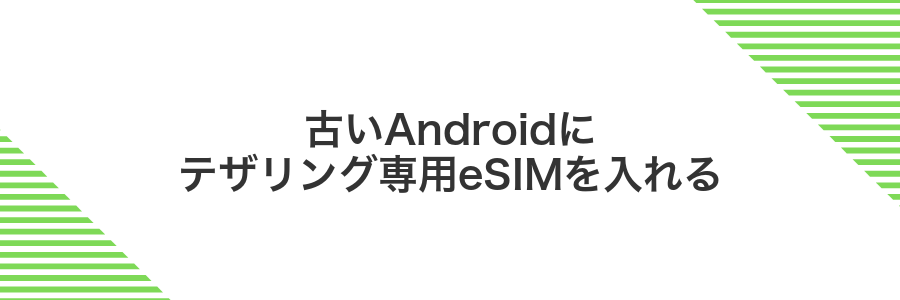 古いAndroidにテザリング専用eSIMを入れる