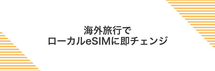 海外旅行でローカルeSIMに即チェンジ