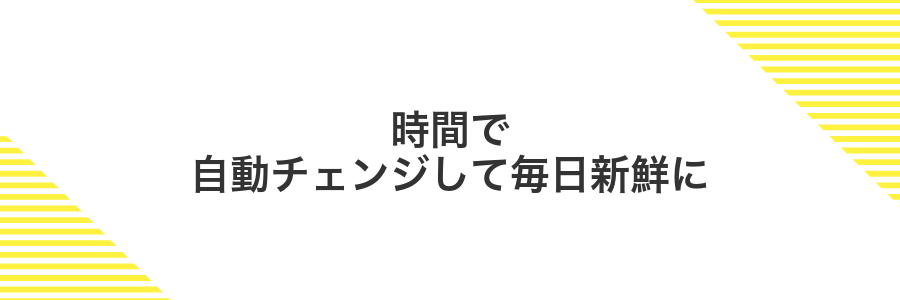 時間で自動チェンジして毎日新鮮に
