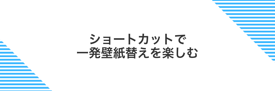 ショートカットで一発壁紙替えを楽しむ