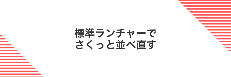 標準ランチャーでさくっと並べ直す