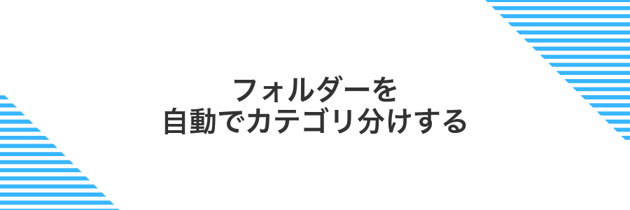フォルダーを自動でカテゴリ分けする