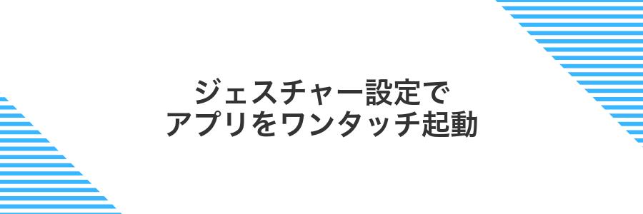 ジェスチャー設定でアプリをワンタッチ起動