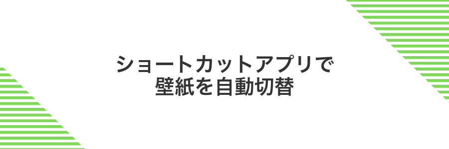 ショートカットアプリで壁紙を自動切替