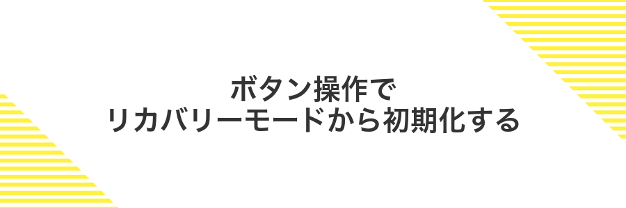 ボタン操作でリカバリーモードから初期化する