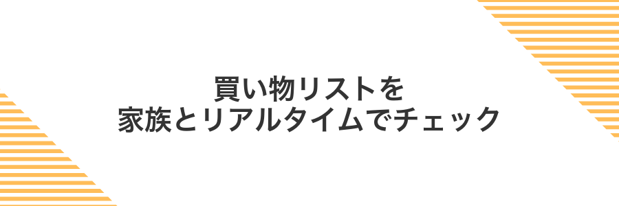 買い物リストを家族とリアルタイムでチェック