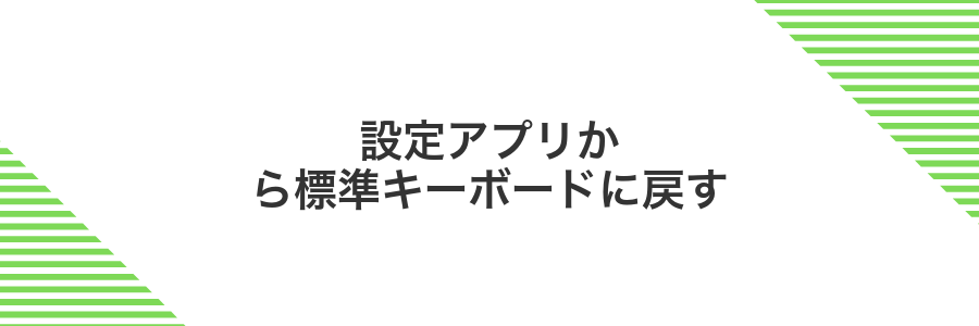 設定アプリから標準キーボードに戻す