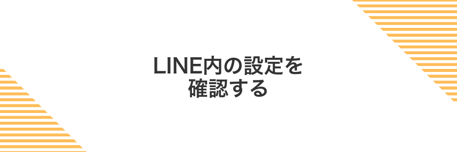 LINE内の設定を確認する