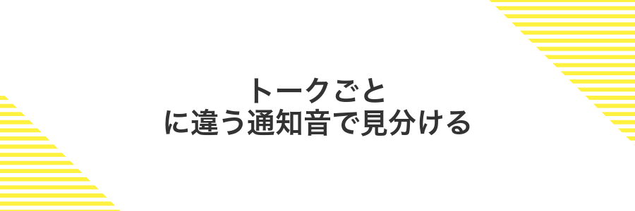 トークごとに違う通知音で見分ける