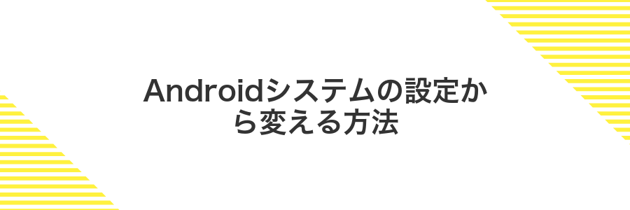 Androidシステムの設定から変える方法