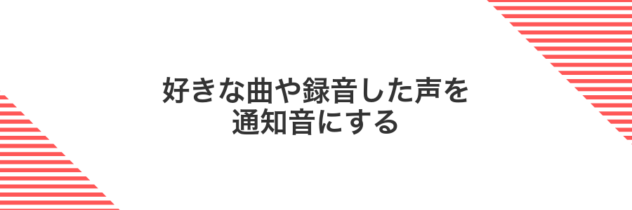 好きな曲や録音した声を通知音にする
