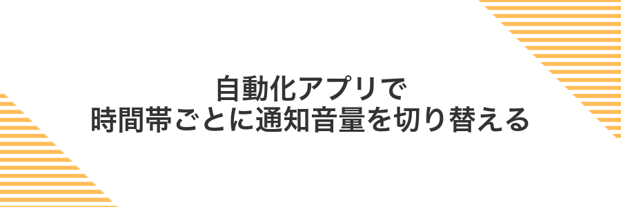 自動化アプリで時間帯ごとに通知音量を切り替える