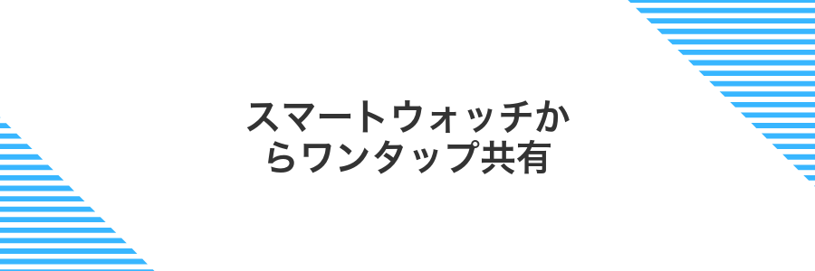 スマートウォッチからワンタップ共有