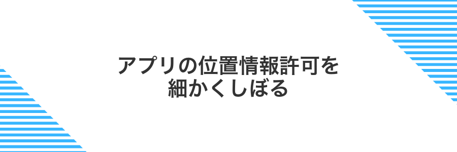アプリの位置情報許可を細かくしぼる
