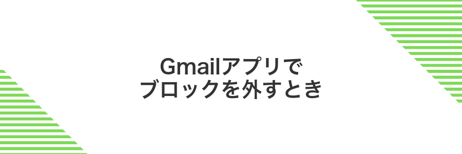 Gmailアプリでブロックを外すとき