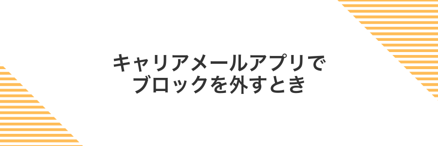キャリアメールアプリでブロックを外すとき