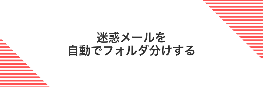 迷惑メールを自動でフォルダ分けする
